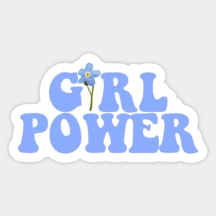 Girl Power Blue Sticker